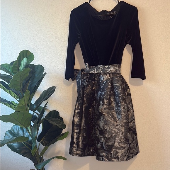Jessica Howard Dresses & Skirts - Jessica Howard 10P Elegant Black velvet and Silver shimmer Dress with tulle
